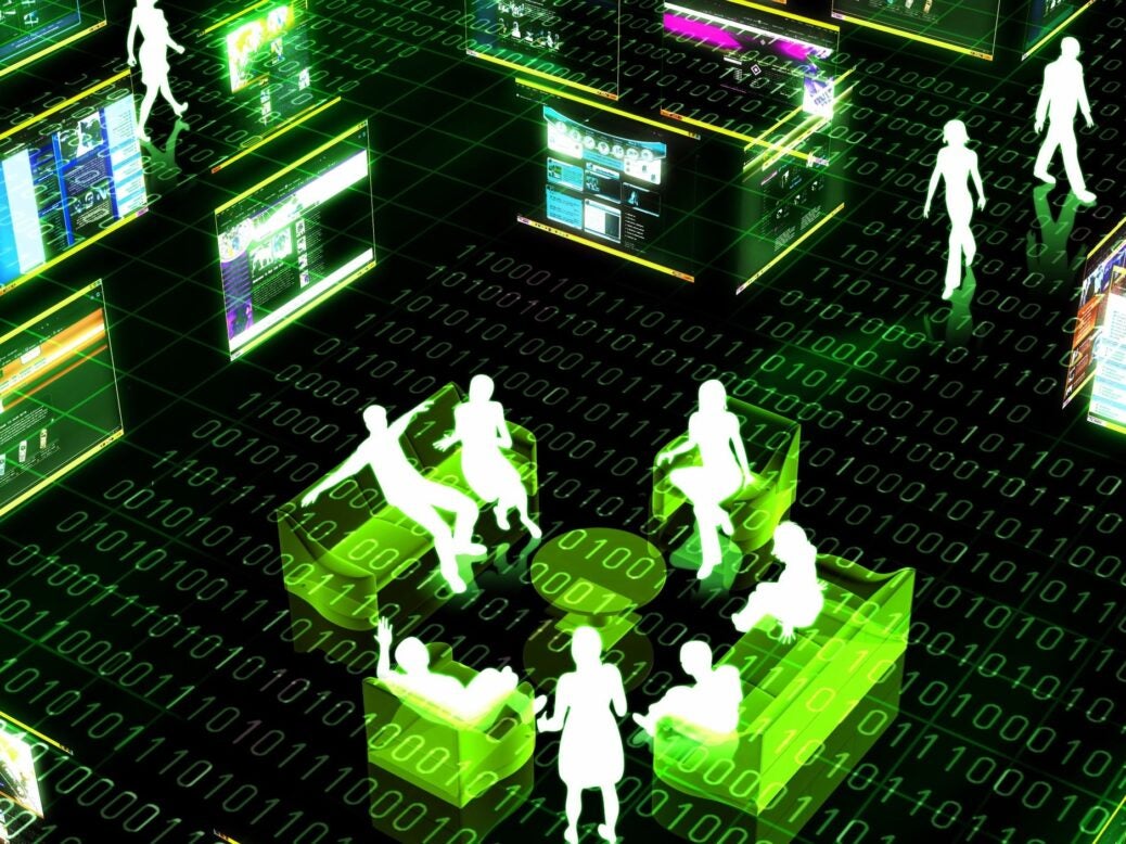 Virtual meeting in a data room